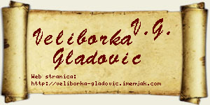 Veliborka Gladović vizit kartica
